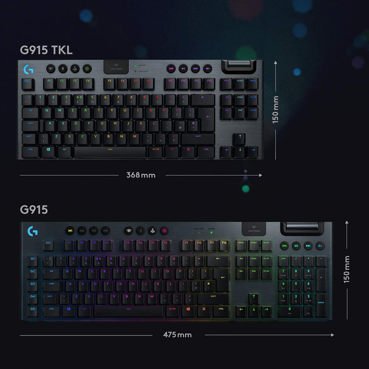 Logitech G915 TKL Ten Keyless Light Speed Wireless RGB Mechanical Gaming Keyboard