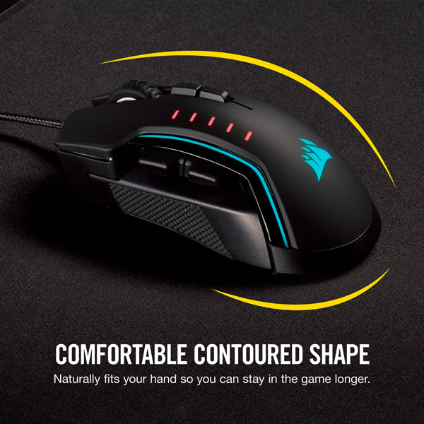 Corsair iCUE GLAIVE RGB PRO Gaming Mouse - Aluminum